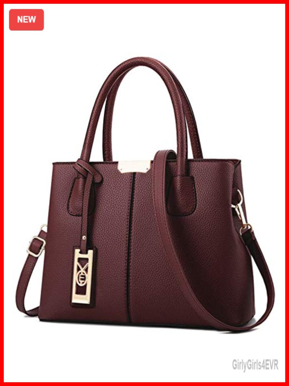Satchel Handbag Women PU Leather Top Handle Shoulder Tote Purse